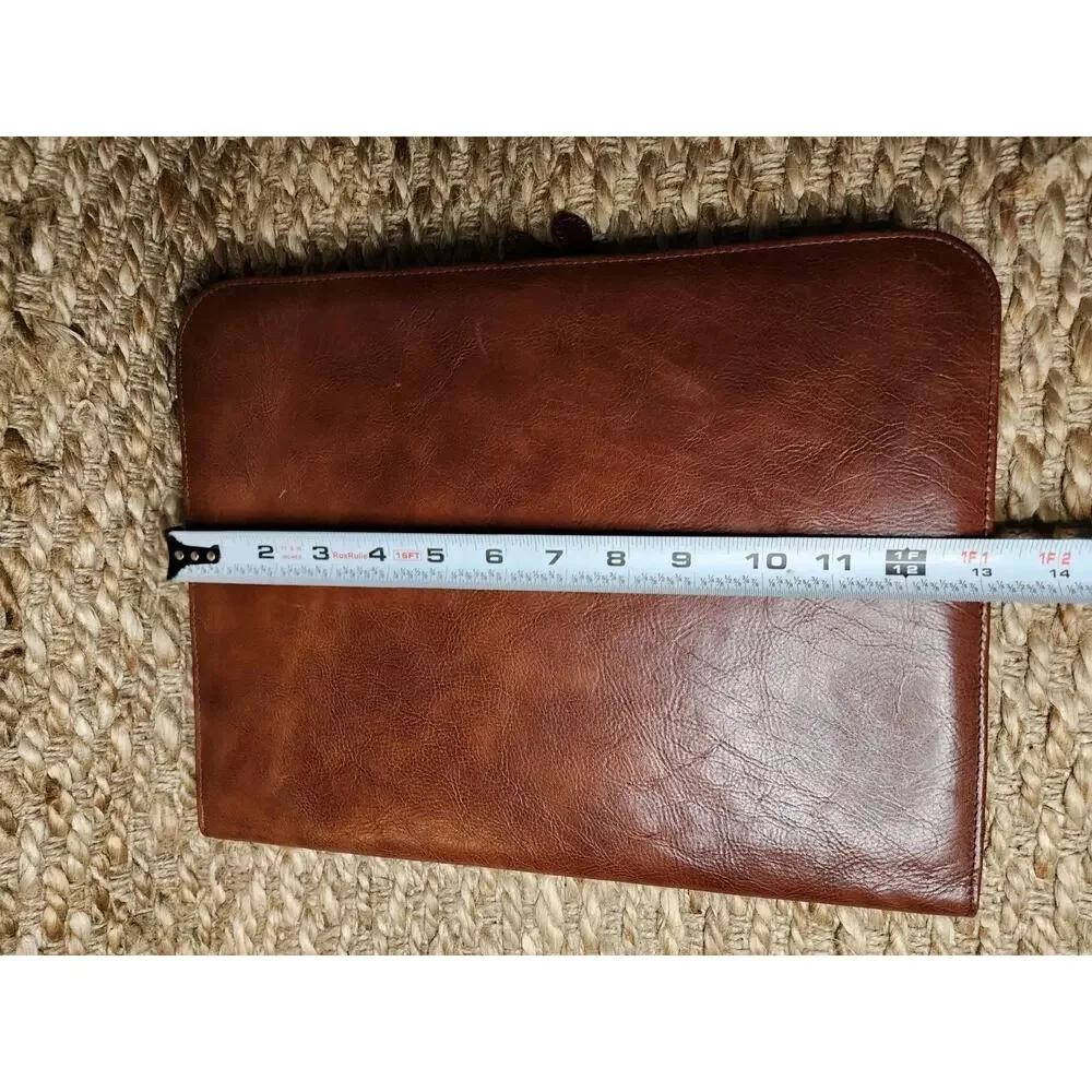 NEW! WILSON's ZIPPER PEBBLE BROWN PELLE STUDIO WORK BUSINESS PORTFOLIO